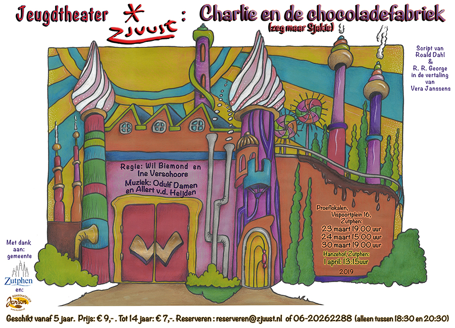 Affiche Charly en de Chokoladefabriek